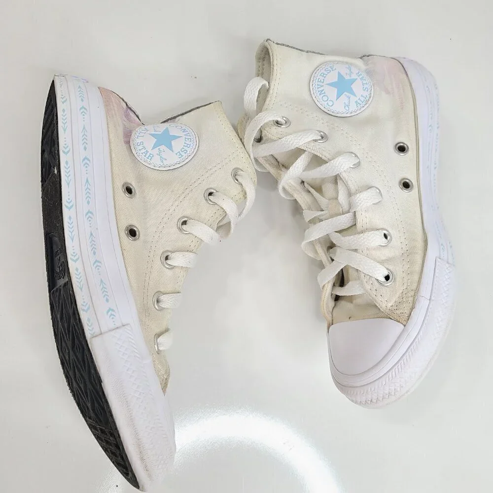 Converse Disney Chuck Taylor High Top White Frozen Elsa Sneakers